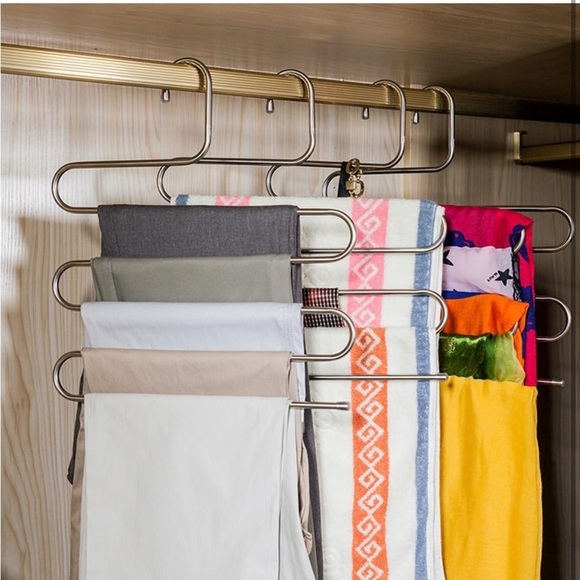 8-Pack Silver Stainless Steel S-Hangers Space-Saving,Closet Organizer - Picture 4 of 6